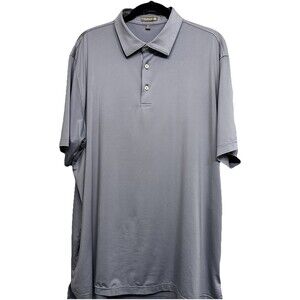 Peter Millar Summer‎ Comfort Golf Polo Shirt Mens XXL Gray Short Sleeve